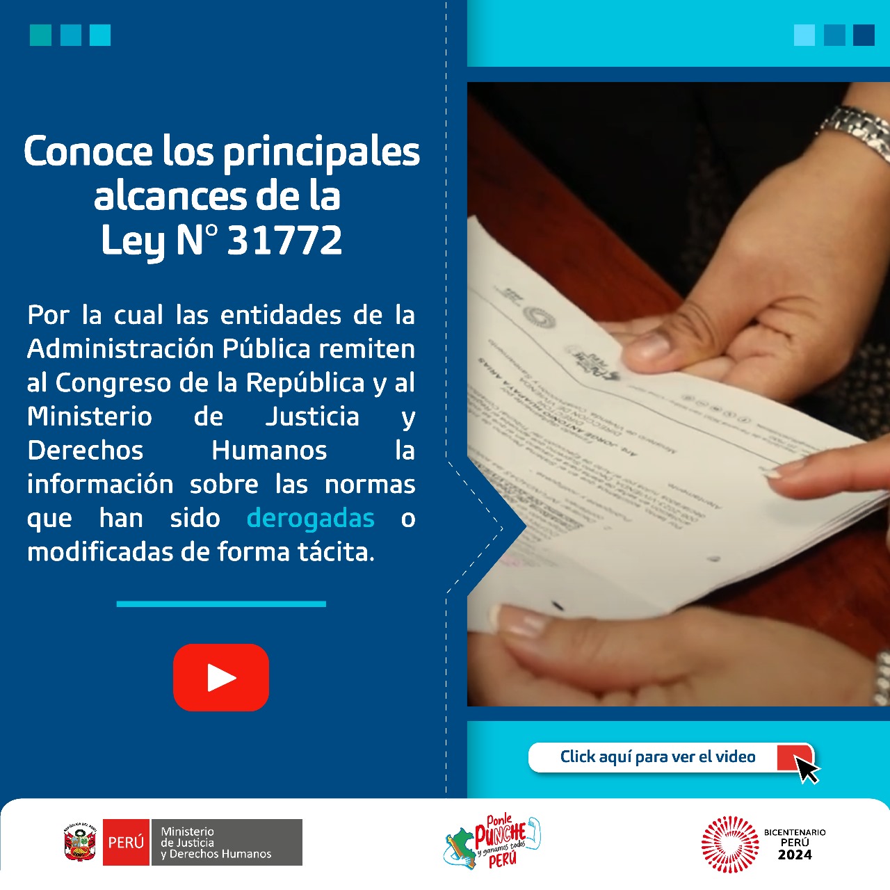 Conoce los principales alcances de la Ley N° 31772, por la cual las entidades de la Administración Pública remiten al Congreso de la República y al Ministerio de Justicia y Derechos Humanos la información sobre las normas que han sido derogadas o modificadas de forma tácita.